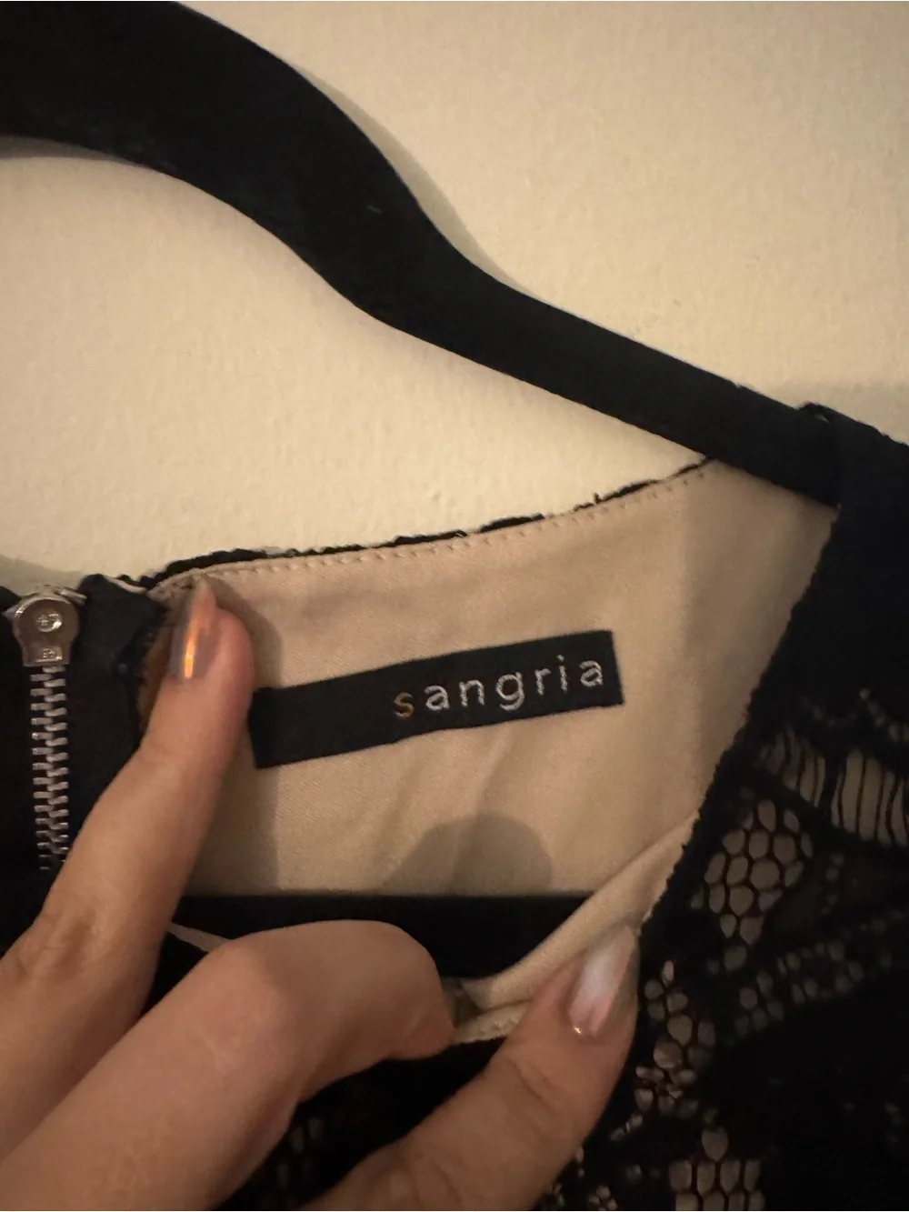 Sangria Special Occasion Black Lace Cropped Top - Women